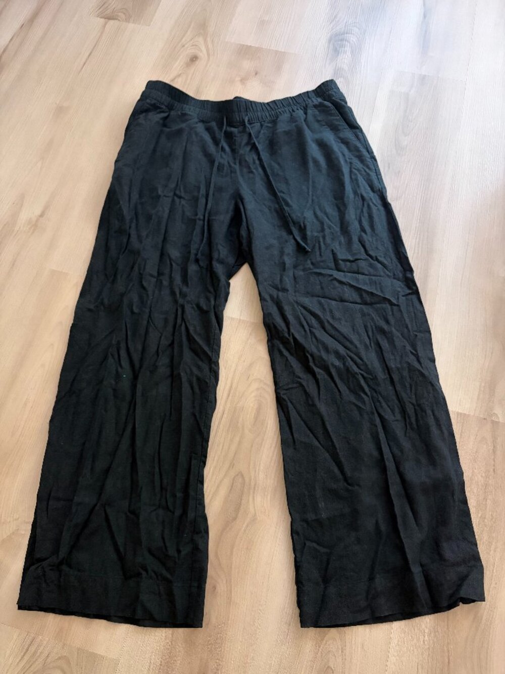 a new day Black Linen Pants Size XL